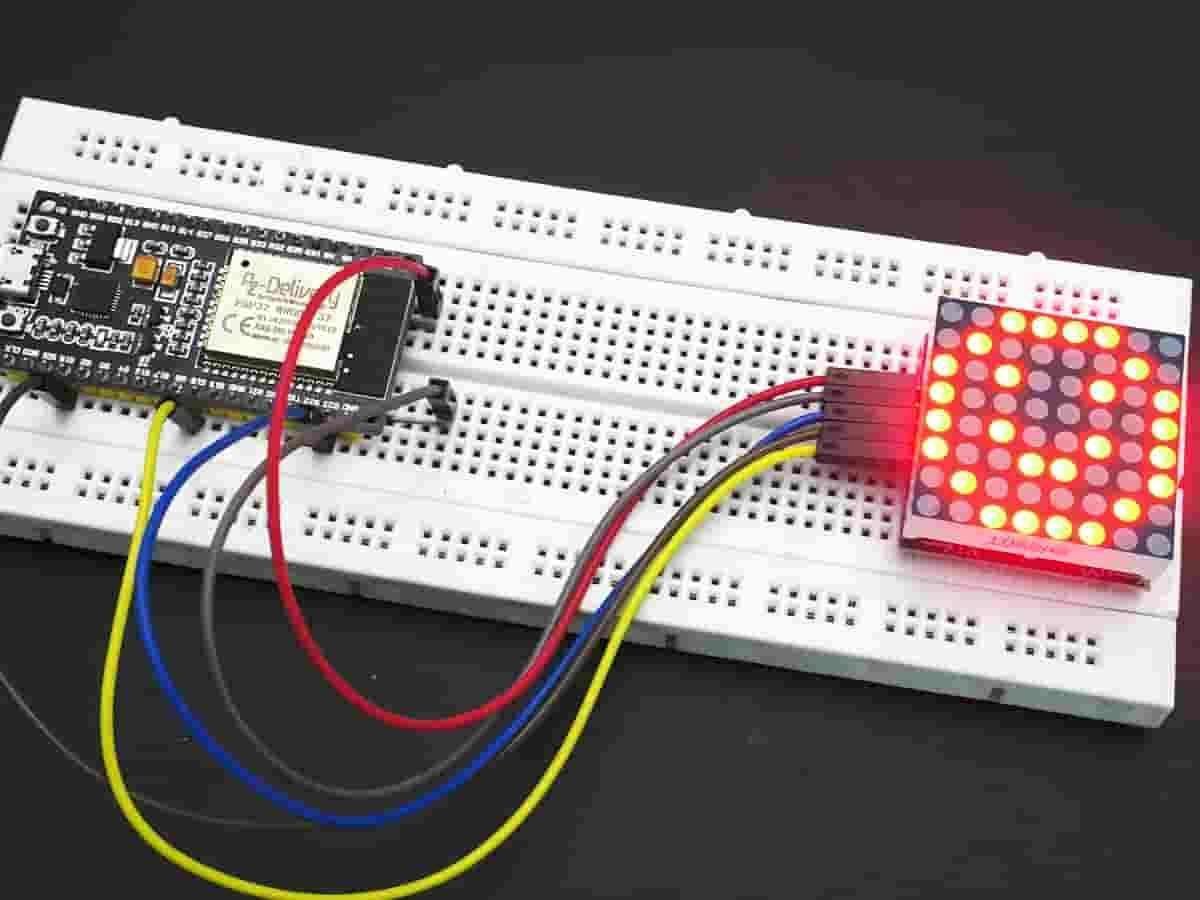 Max7219 Led Matrix Display Interfacing With Esp32 Esp32 9684